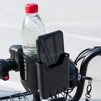 Multi-Function Cup Holder with Phone Holder for Bikes and E-scooters