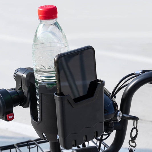 Multi-Function Cup Holder with Phone Holder for Bikes and E-scooters