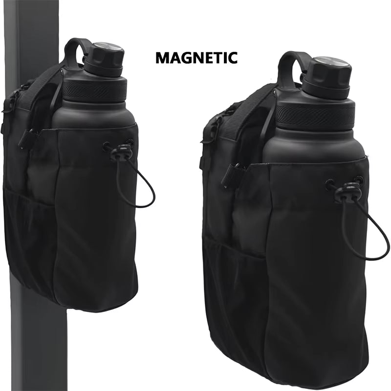 Magnetic Gym Water Bottle Holder Bag
