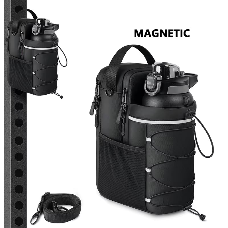 Magnetic Gym Water Bottle Holder Bag