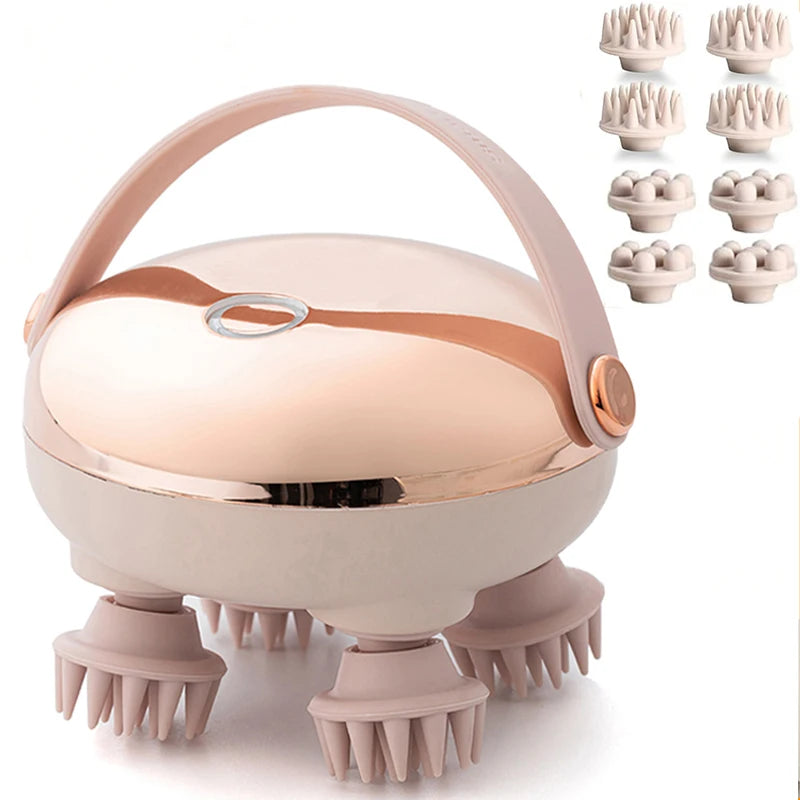 Wireless Heated Scalp Massager with Red Light Therapy