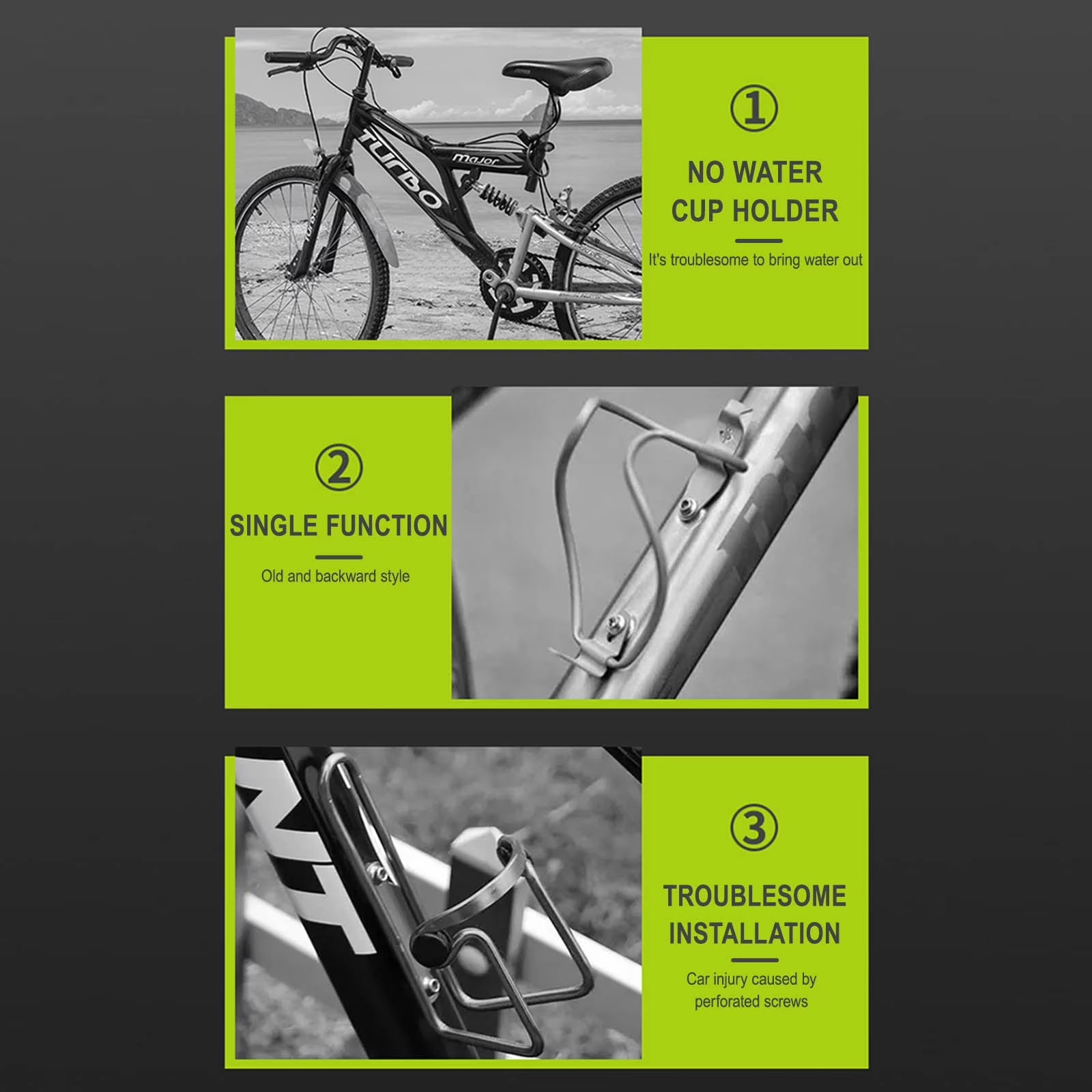 Multi-Function Cup Holder with Phone Holder for Bikes and E-scooters